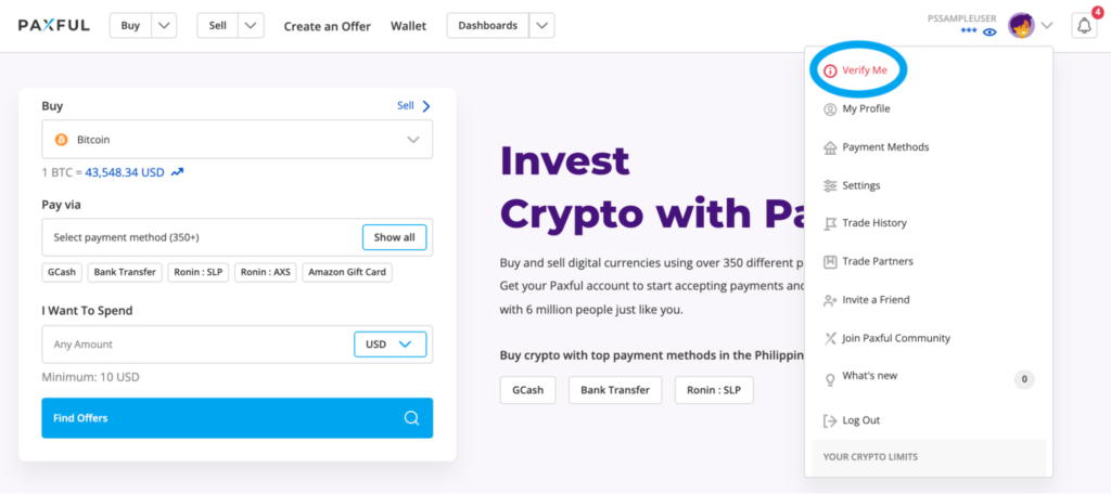 כיצד לאמת את חשבון Paxful שלך 1 כיצד לאמת את חשבון Paxful שלך