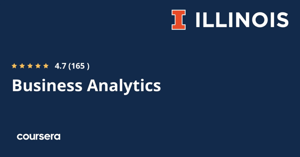 קורס אונליין – תעודה מקצועית מוסמכת ב-business analytics של Google, University of Illinois Urbana-Champaign