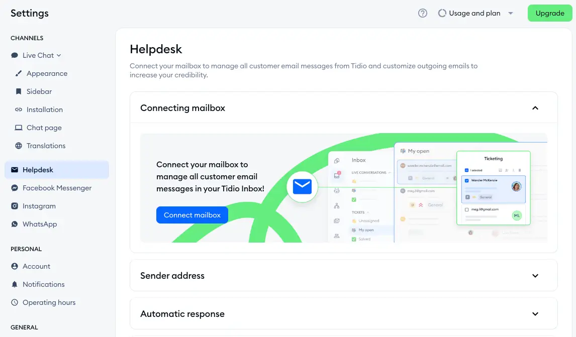 איך לנהל כרטיסי עזרה (Helpdesk Ticketing) ב-Tidio 2 Screenshot 2024-06-04 at 15.18.35.png