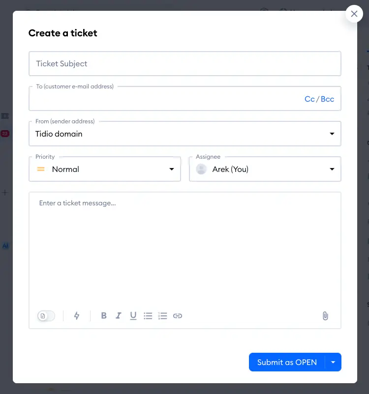 איך לנהל כרטיסי עזרה (Helpdesk Ticketing) ב-Tidio 28 Screenshot 2024-08-27 at 13.37.40.png