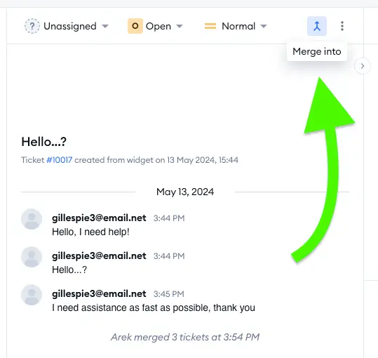 איך לנהל כרטיסי עזרה (Helpdesk Ticketing) ב-Tidio 41 Screenshot 2024-05-13 at 16.00.58.png