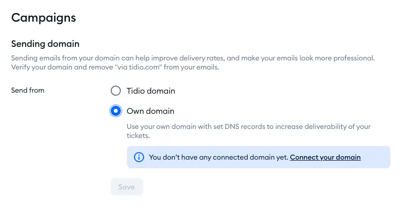 איך להשתמש באליאס דוא"ל (Email Aliases) לקמפיינים ב-Tidio 3 Screenshot 2024-05-07 at 15.58.20.png