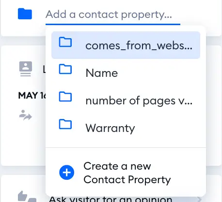 מאפייני קשר (Contact Properties) בצ'אט בוטים של Tidio 21 Screen_Shot_2022-05-19_at_15.40.57.png