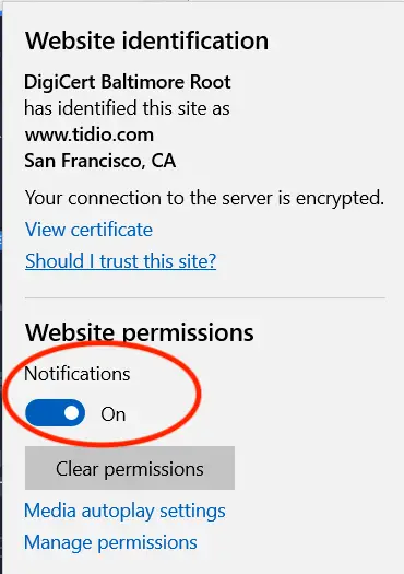 איך לאשר התראות בדפדפן שלך (Allow Notifications in Your Browser) ב-Tidio 12 allow notifs 2024-04-09 at 18.26.13.png