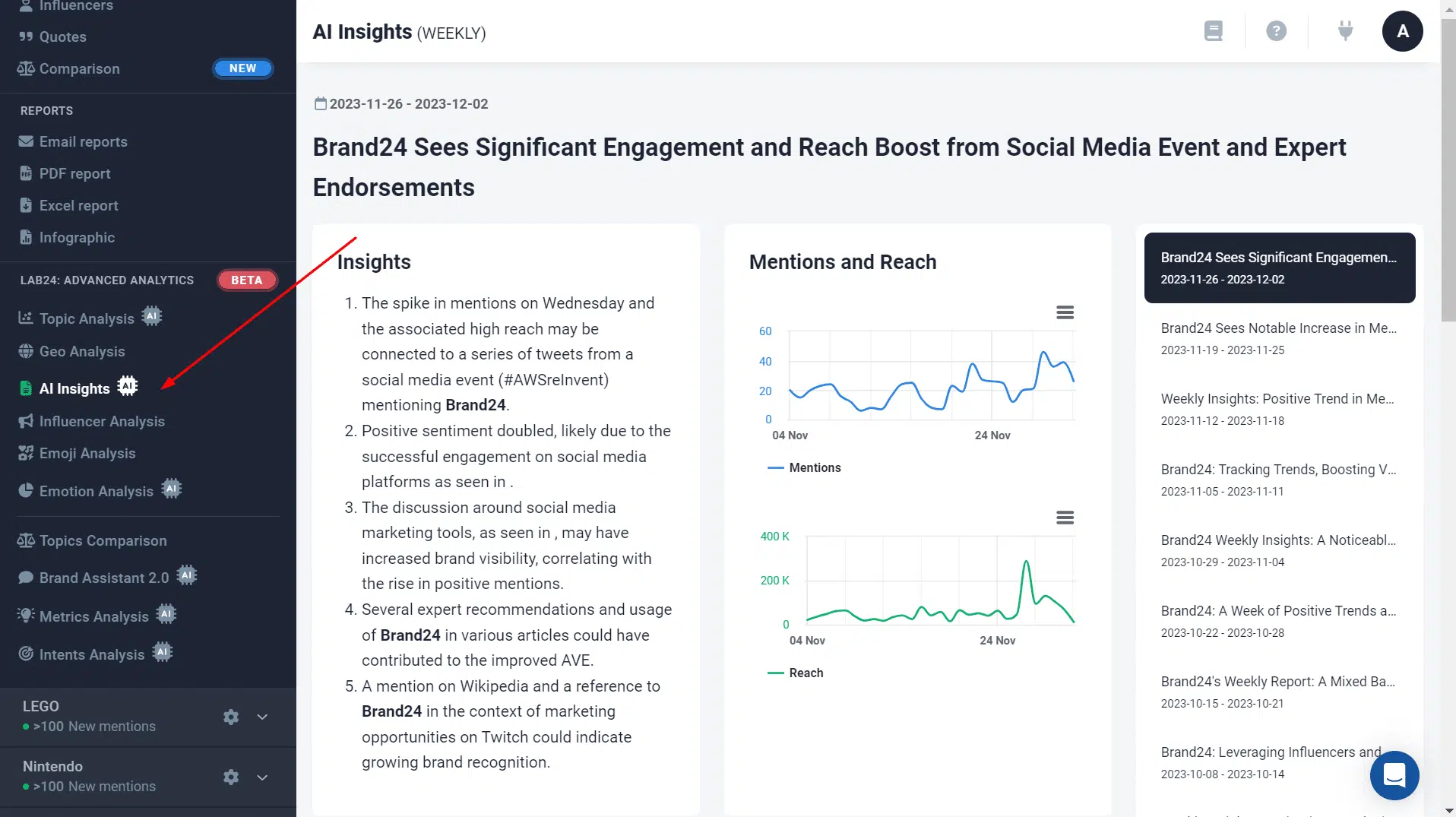 סקירת לשונית AI Insights (AI Insights Tab Overview) 6 סקירת לשונית AI Insights (AI Insights Tab Overview)