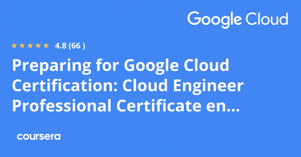 קורס אונליין – תעודה מקצועית מוסמכת בPreparing for Google Cloud Certification: Cloud Engineer Professional Certificate en Español של Google Cloud