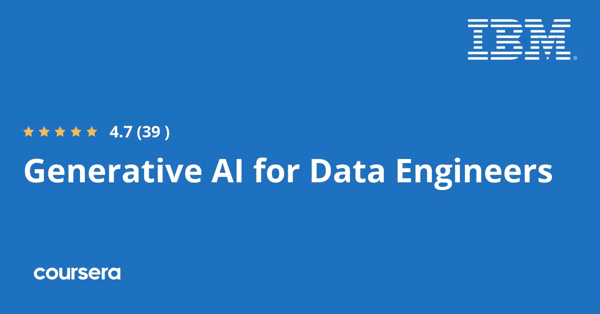 קורס אונליין – תעודה מקצועית מוסמכת ב-Generative AI for Data Engineers של IBM
