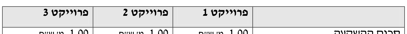 תורת המימון — פרק 2: תורת המימון 17 טבלה 2.5