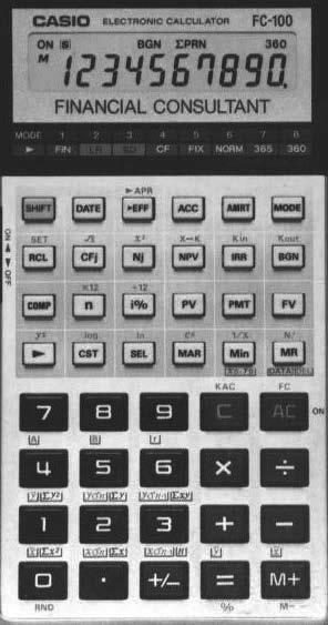 מחשבון פיננסי- הקדמה 1 מחשבון פיננסי CASIO FC-100