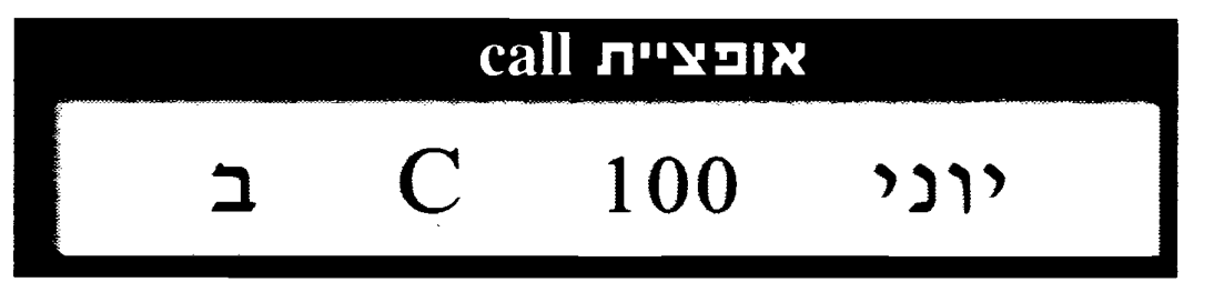 יסודות האופציות: Call, Put והמסחר 9 איור להמחשה
