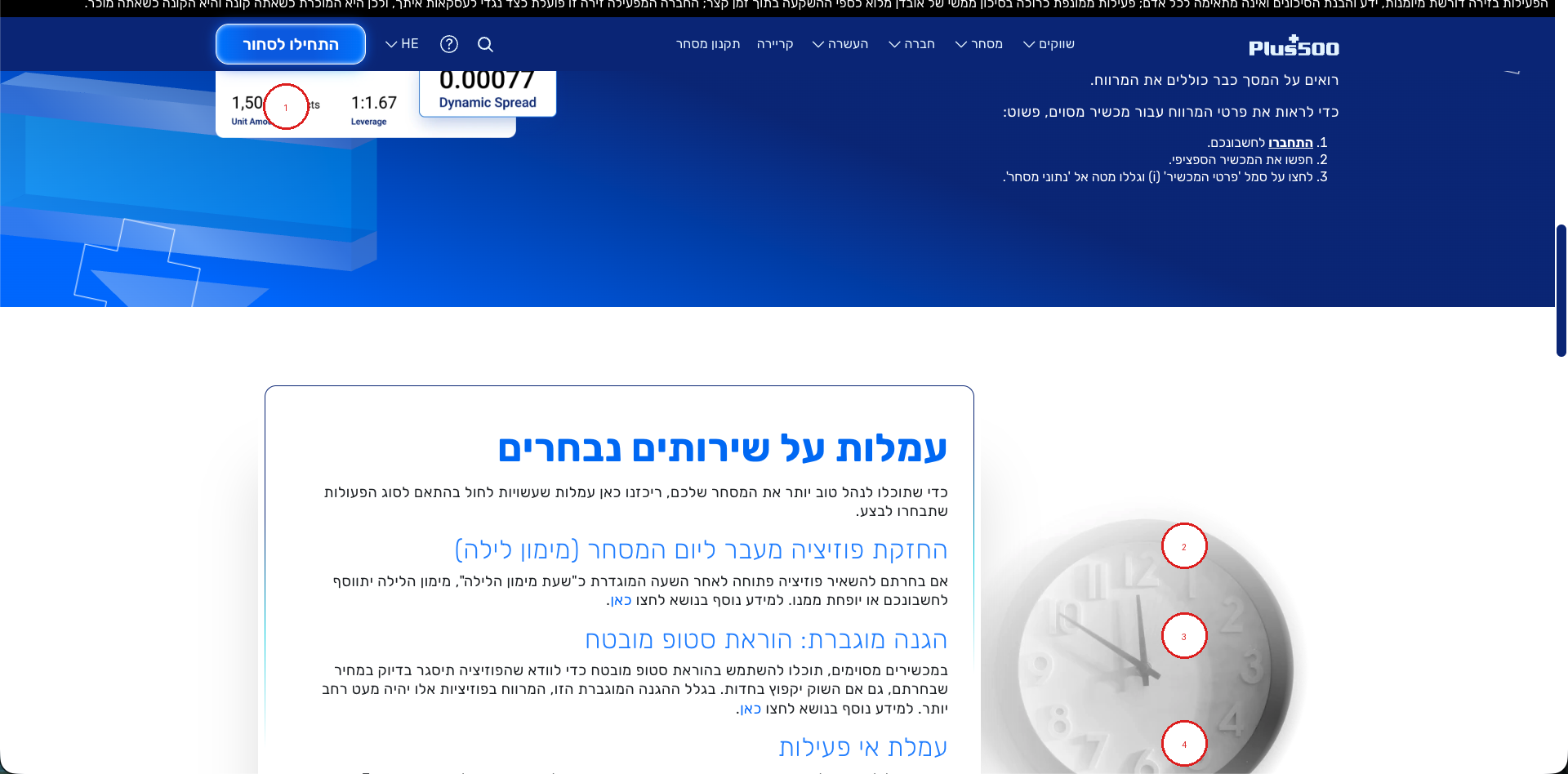 מדריך פלוס500 — מה זה, איך זה עובד, ומה הסיכון האמיתי 2 מסך-העמלות הרשמי של פלוס500 — ספרד, עמלת-לילה, חוסר-פעילות, המרת-מטבע